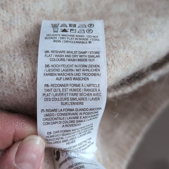 Boden Cream Mini Cable Knit Sweater Dress Sz 2 - Picture 9 of 12